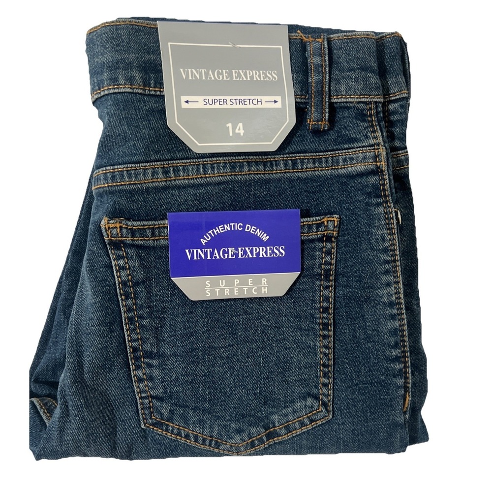 Vintage Express Boys Straight Leg Jeans Size 14 NWT